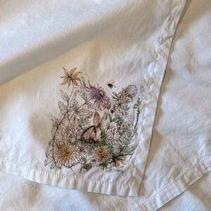 Pottery Barn Bunny Rabbit Napkins, Easter Spring, Cottage Farmhouse, 100%Cotton